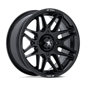MSA Offroad Wheels – RADAR – Black – 14″x7″ 10mm – All weather Wheels – MA052BX14704010